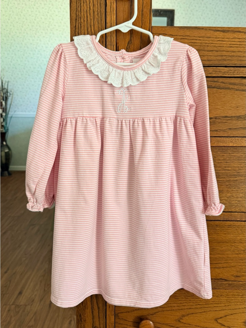 Cecil & Lou Monogramed “A” Size 4T Pink Dress